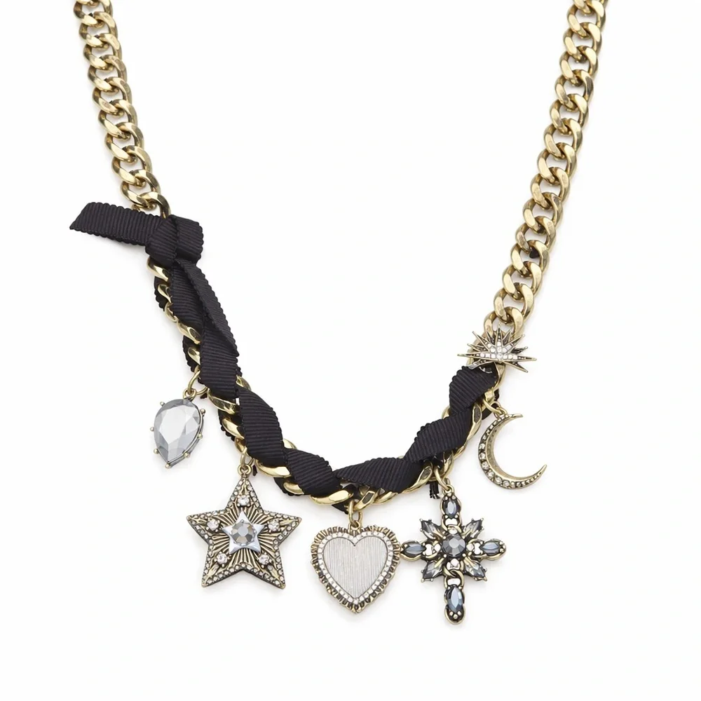 Simply Vera Vera Wang Celestial Charm Ribbon Statement Necklace Discontinued